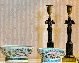 Gorgeous antique Japanese ceramic bowls