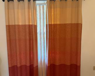 ombre curtains burnt orang  deep rust