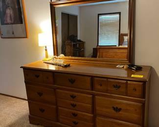 Maple dresser with mirror