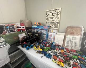 Matchbox and Hot wheels, Doll House, drones, more trucks