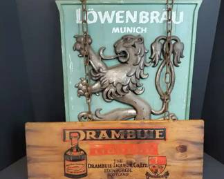 Lowenbrau Drambuie Tavern, Bar, Saloon Signs