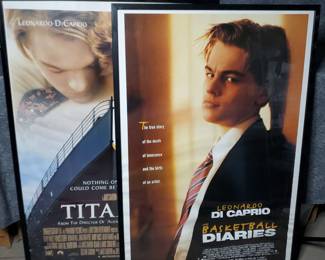 Framed Leonardo Di Caprio Titanic  Basketball Diaries Movie Posters