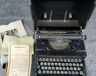 1939 Klein Continental Manual Typewriter