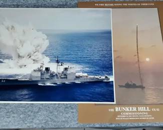 U.S. Navy Ship Shock Trial Photo, USS Bunker Hill Poster