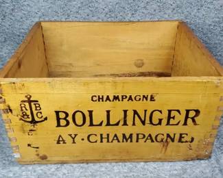 Bollinger Champagne Wooden Crate