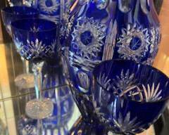 Cobalt Bohemian Goblets