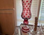 Ruby Bohemian Glass Vase