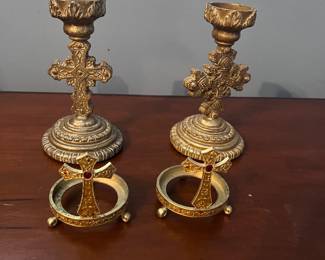 Brass candlesticks