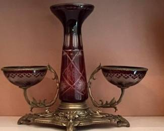 Ruby Bohemian glass
