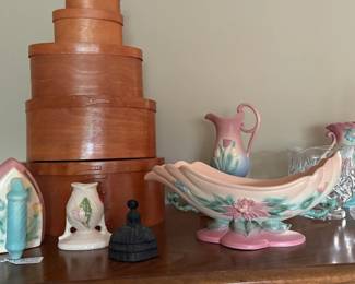 Shaker boxes and Hull pottery