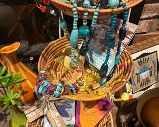 Colorful baskets and fun stuff.