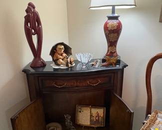 One of several small chests or tables found throughout the home.