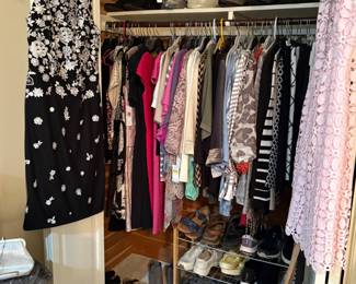 Closets full of good quality and stylish clothing.