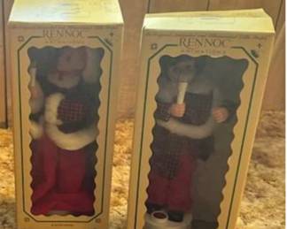 Rennoc Animations animated and illuminated Christmas figures in their original boxes,