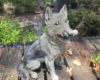 Resin outdoor dog figure