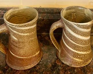VINTAGE POTTERY STEIN MUGS