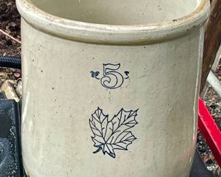 VINTAGE 5 GALLON CROCK - WESTERN STONEWARE CO. MONMOUTH, ILL
