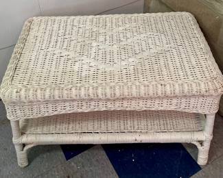 VINTAGE WICKER COFFEE TABLE