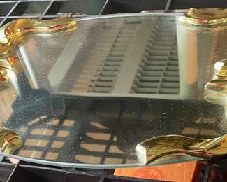 BRASS BOWS VANITY MIRROR