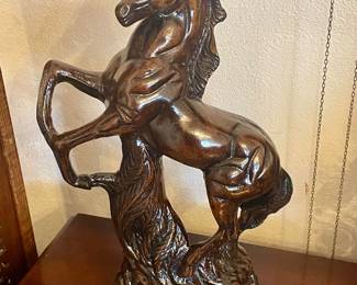 LARGE VINTAGE CALIFORNIA POTTERY STALLION FIGURE