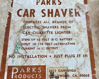 VINTAGE PARKS CAR SHAVER POWER CONVERTER