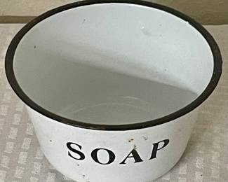 ENAMELED "SOAP" BOWL