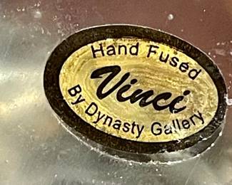 DYNASTY GALLERY "HAND FUSED by VINCI" GLASS HORSE FIGURE