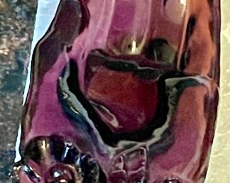 Vintage Amethyst" Glass hand Ring Holder/Trinket Dish