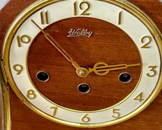 VINTAGE WELBY TAMBOUR (HUMP BACK) MANTEL CLOCK