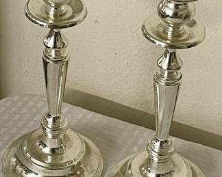 SILVERPLATE CANDLESTICKS