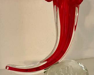 MCM NORLEANS ART GLASS (PAPERWEIGHT BASE) VASE