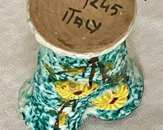 VINTAGE MAJOLICA- STYLE ITALIAN CERAMIC VASE