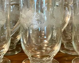 VINTAGE LIBBEY "WHITE PINE CONES" GLASSWARE (DISCONTINUED) PATTERN