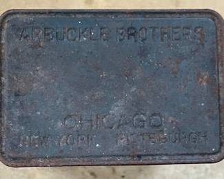 ARBUCKLE BROTHERS COFFE/SPICE TIN - POST CIVIL WAR