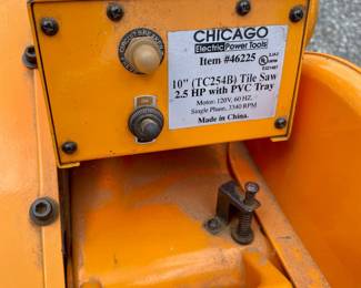 CHICAGO ELECTRIC 10-INCH WET TILE SAW #46225