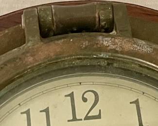 LA CROSSE TECHNOLOGY RADIO-CONTROLLED NAUTICAL SHIP PORTHOLE WALL CLOCK