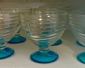 VINTAGE ANCHOR HOCKING "MANHATTAN" or "PARK AVENUE" DESSERT BOWLS/SHERBET CUPS