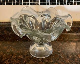 VINTAGE LARGE/HEAVY CENTERPIECE BOWL