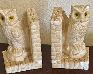 VINTAGE OWL BOOKENDS