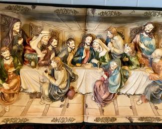 VINTAGE MONTEFIORI COLLECTION HOMILI LAST SUPPER3D PLAQUE