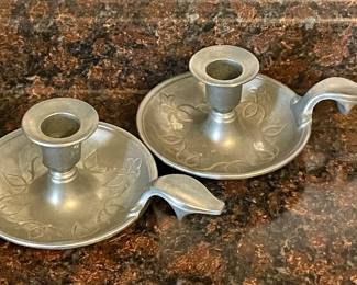 PEWTER CANDLEHOLDERS