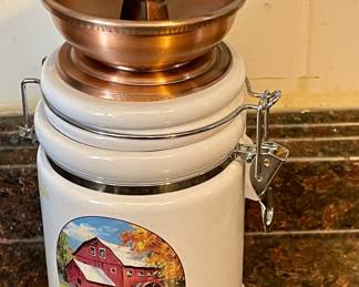 VINTAGE CHESTNUT CREEK COFFEE GRINDER/CANISTER