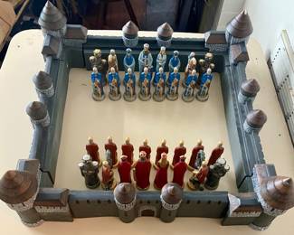 Medieval Times Crusades Warrior Red & Blue Chess Set