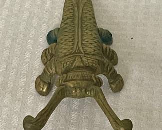 VINTAGE BRASS BEETLE-SHAPED BOOT JACK