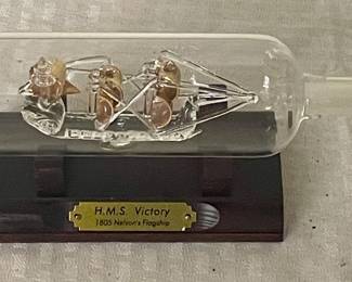SHIP-IN-A-BOTTLE H.M.S. VICTORY - 1805 NELSON'S FLAGSHIP