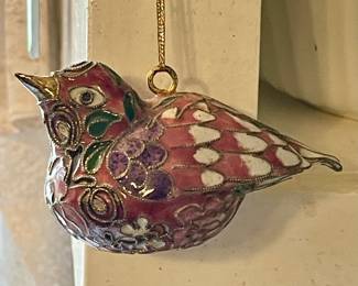 CLOISONNE STYLE BIRD ORNAMENT