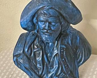 VINTAGE HOLLAND MOLD PIRATE BUST FIGURE