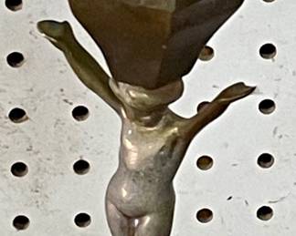 VINTAGE BRASS BALANCE SCALE with CHERUB FIGURE