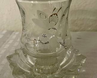 TWO-PIECE CLAR CRYSTAL VOTIVE CANDLE LAMP