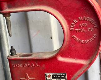 VINTAGE STAR MACHINE & TOOL CO. RIVET PRESS - MODEL 38